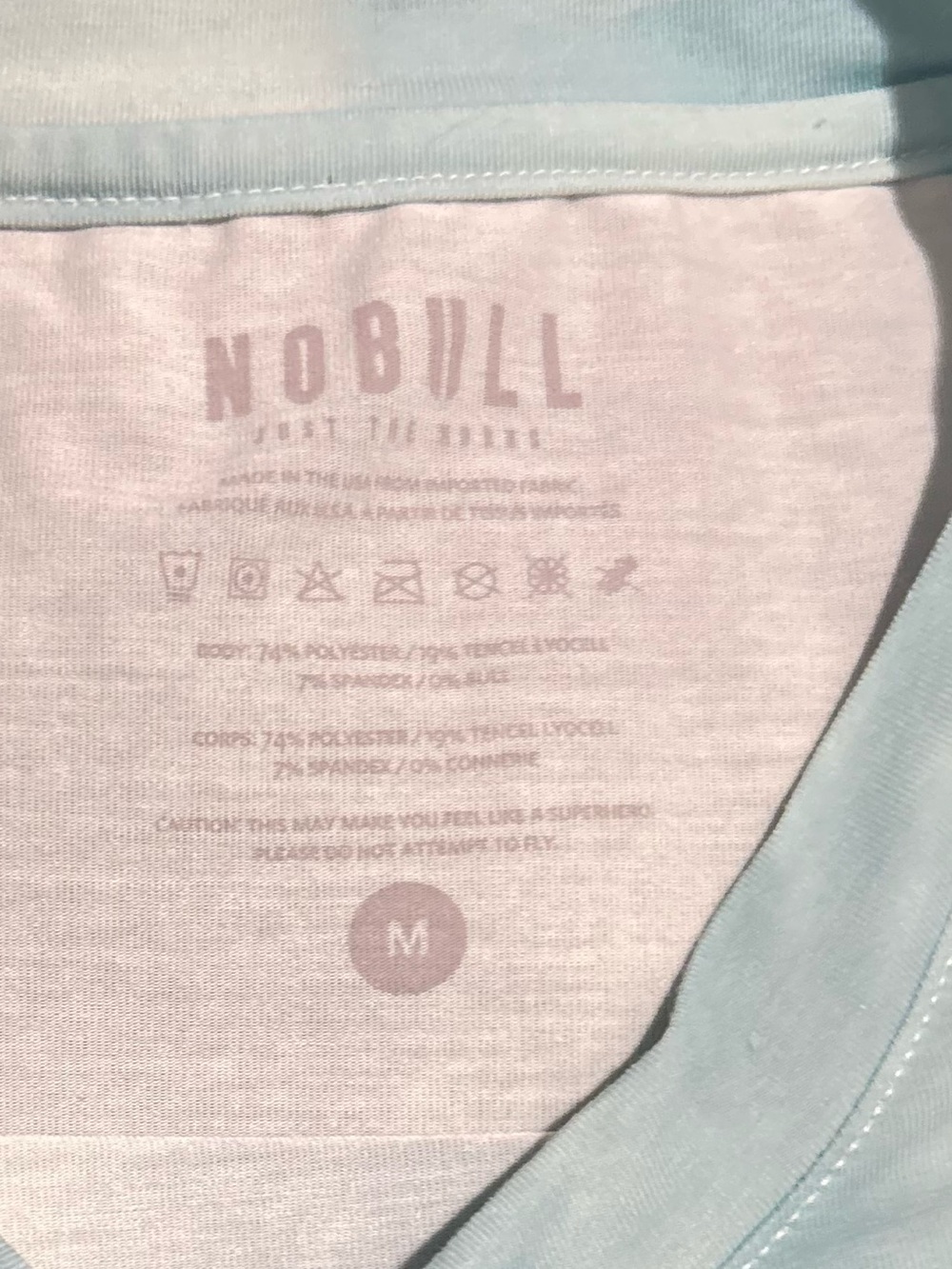 NOBULL Tie-Dye Light agree Blue Performance Short Sleeve Tee Size Medium - Picture 3 of 3